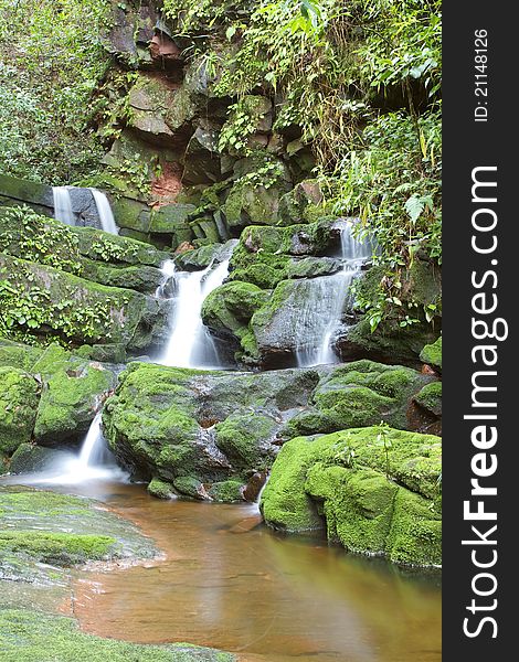 Sai Thip Waterfall at Phu Soi Dao National Park, Uttaradit, Thailand