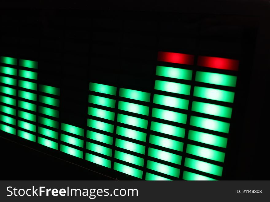 Image of an equalizer, used in arcade machines. Image of an equalizer, used in arcade machines