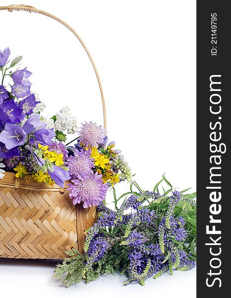 Beautiful Flowers In A Basket