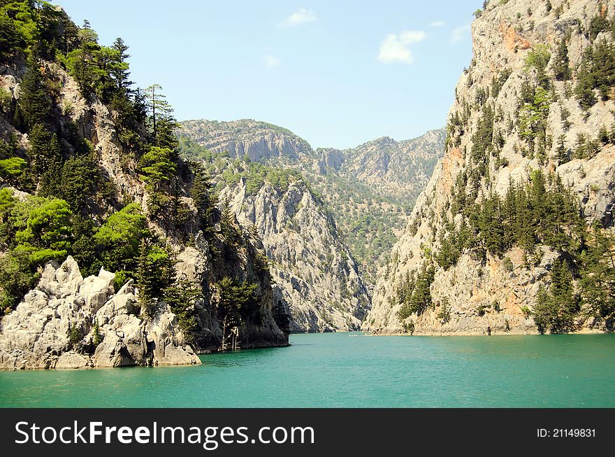 Beautiful view mounttain Green Canyon in Turkey