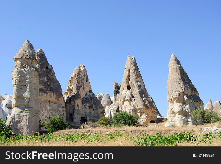 Stone formation of cappadocia turkey