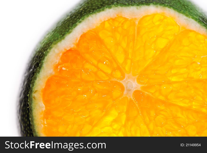 A photo of a Bodrum Mandalina, or green orange. A photo of a Bodrum Mandalina, or green orange