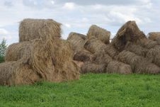 Straw Bales On Farmland Royalty Free Stock Photos Straw Bales On Farmland Royalty Free Stock Photos