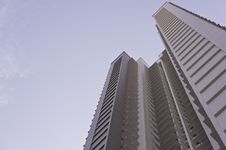 Big Grey Apartment Building Royalty Free Stock Image