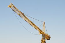 Yellow Crane Against Blue Sky Royalty Free Stock Photography Yellow Crane Against Blue Sky Royalty Free Stock Photography