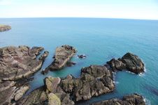 Rocky Shore At Dunnottar Castle Royalty Free Stock Photography Rocky Shore At Dunnottar Castle Royalty Free Stock Photography