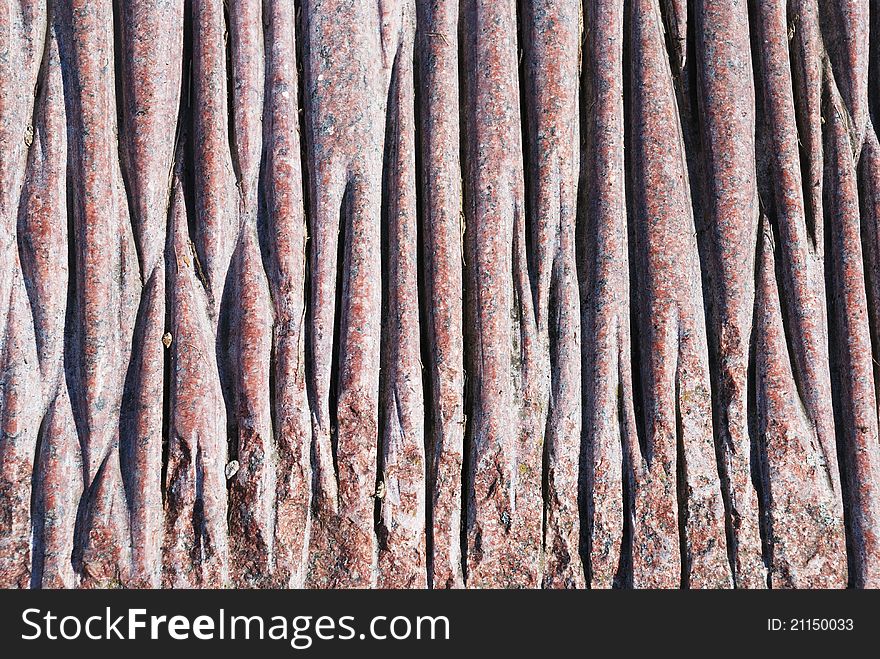 Surface of pink texture stone