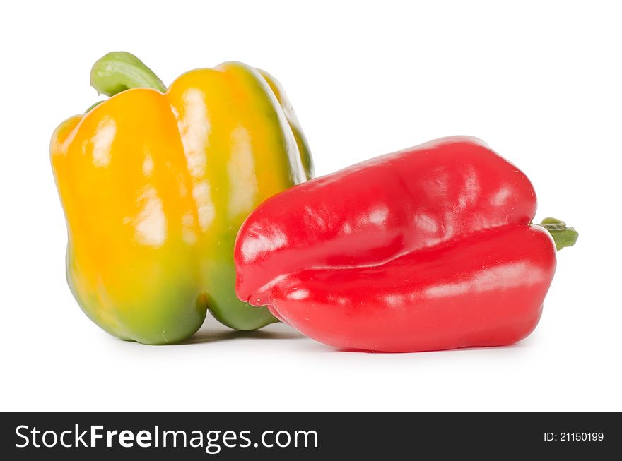 The fresh pepper on white background