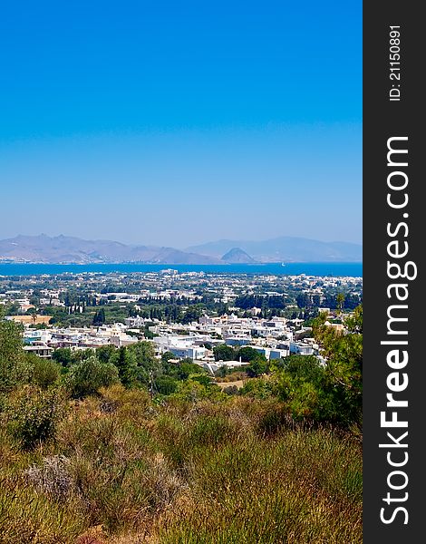 Beautiful view of the Kos town, the capital of Kos island, Dodecanese. Beautiful view of the Kos town, the capital of Kos island, Dodecanese