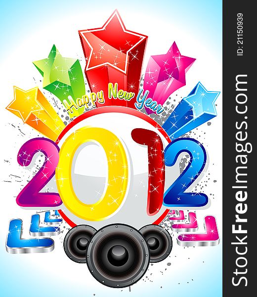 Abstract new year 2012 vector illustration