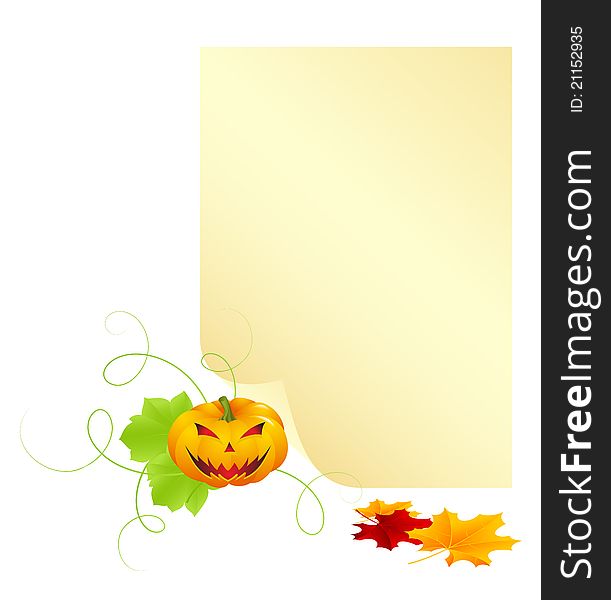 Halloween letter isolated on a white. Vector illustration.