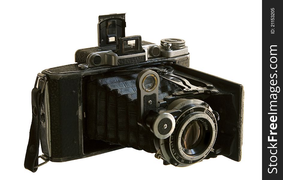 Folding medium format rangefinder camera. Folding medium format rangefinder camera