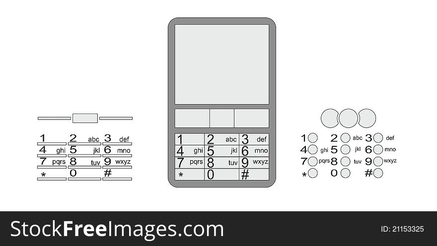 Monochrome designer mobile phone gray