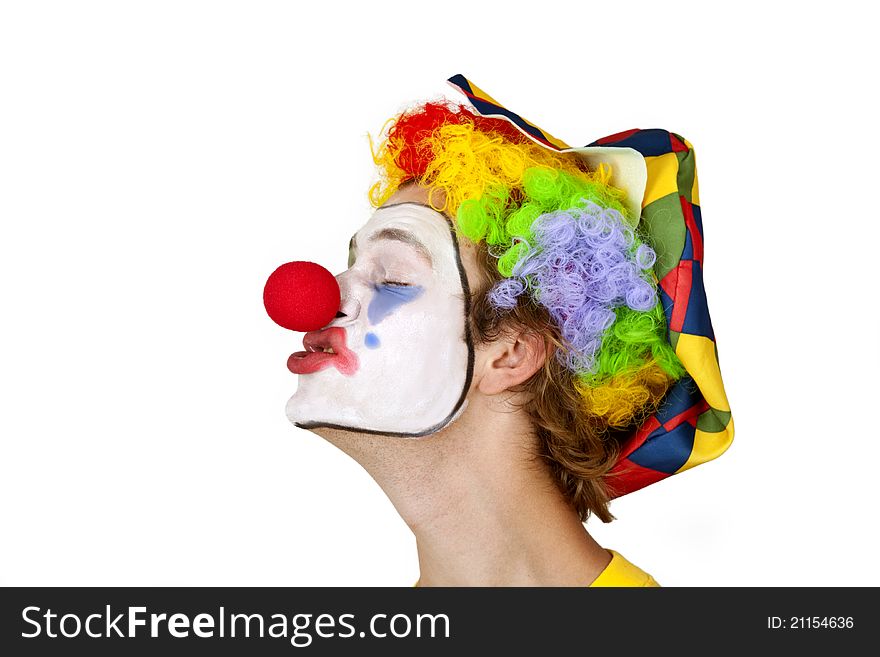 Colorful Clown isolated on whtie background