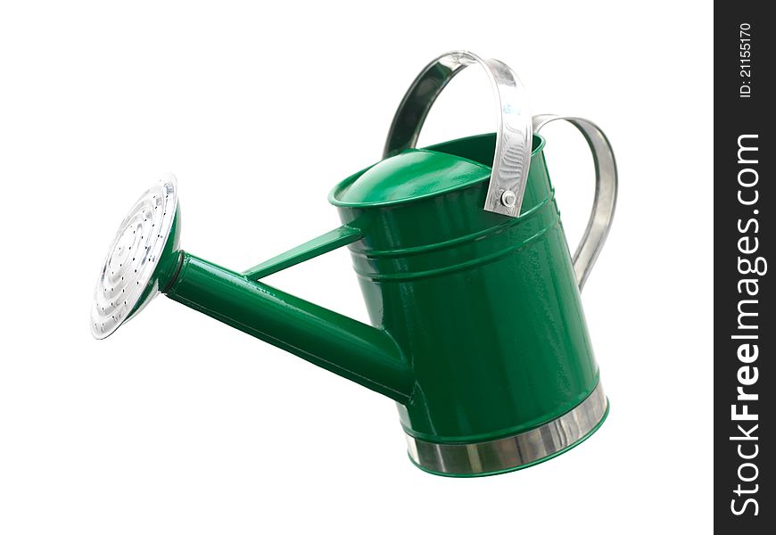 A watering can isolated against a white background