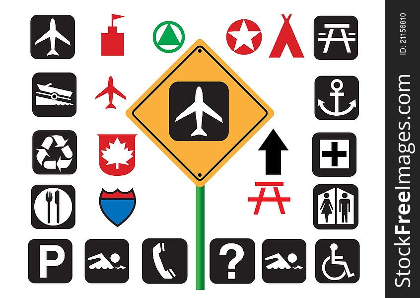 Many different interchangeable signs in format. Many different interchangeable signs in format.