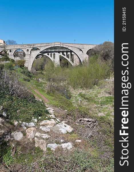 Diable Bridge near Ceret at the south of France. Diable Bridge near Ceret at the south of France