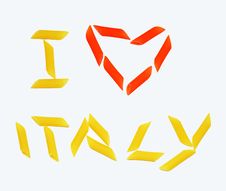Hearts With Pasta Stock Photography Hearts With Pasta Stock Photography