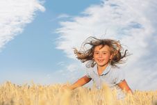 Girl On Natural Background Stock Image