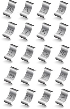 Metal Web Buttons Stock Images