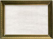 Canvas And Golden Frame Royalty Free Stock Photo Canvas And Golden Frame Royalty Free Stock Photo