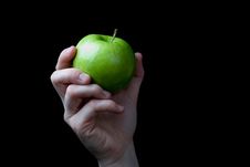 Hand Apple Stock Image Hand Apple Stock Image