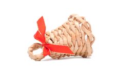 Knitted Christmas Bell - Isolated On White Stock Photography Knitted Christmas Bell - Isolated On White Stock Photography