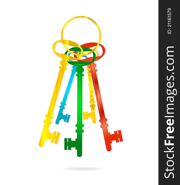 Abstract And Colored Keys Symbols Set