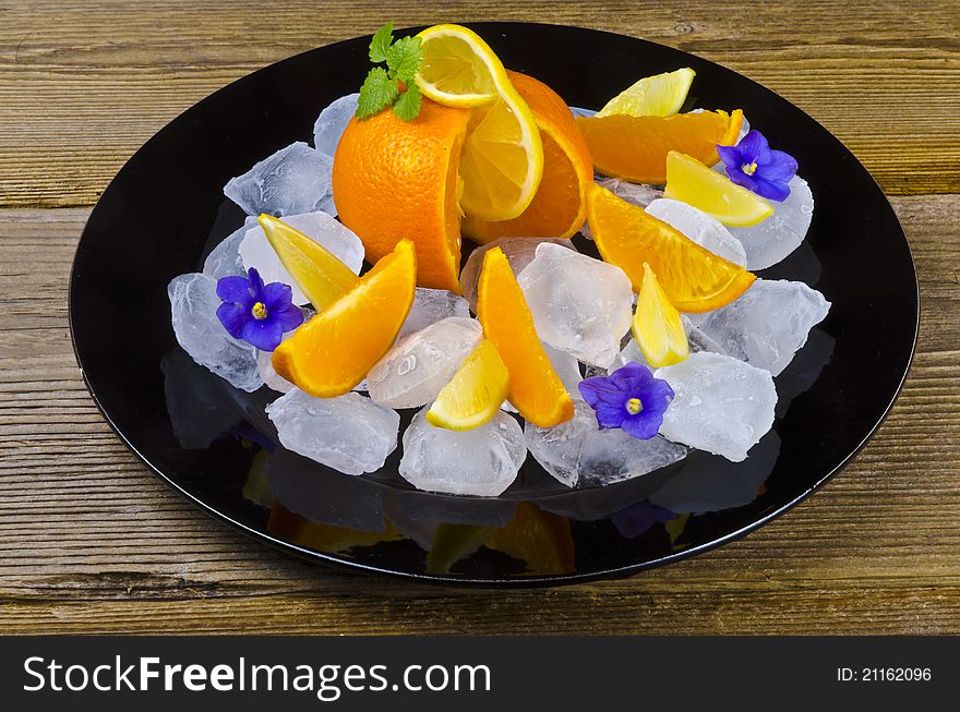 Citrus Fruits And Ice