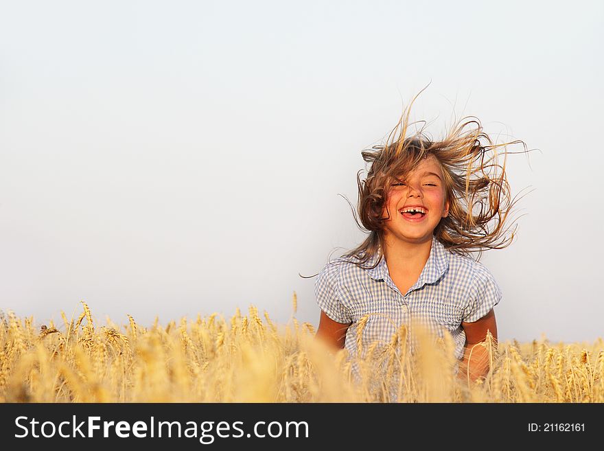 Girl On Natural Background