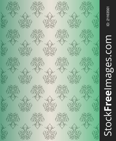 Floral green background