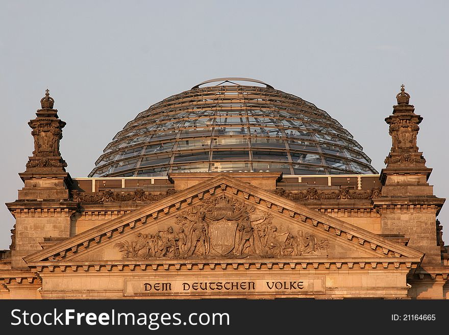 Reichstag building in Berlin in Germany