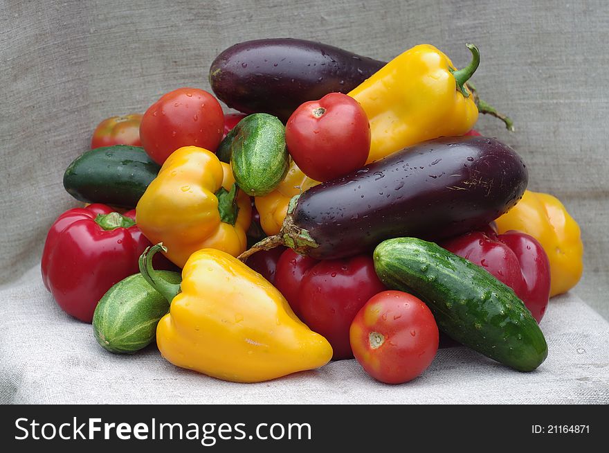 Still life from vegetables grown in a private economy. Excellent constituent of vegetarian feed