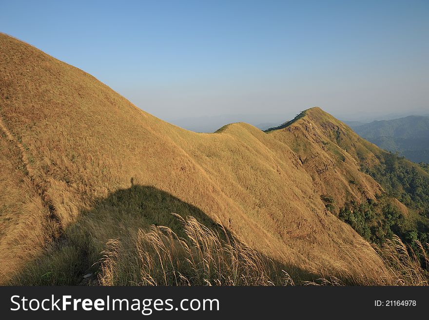 Top view of Mountain, Khao chang puak, Kanchanaburi, Thailand