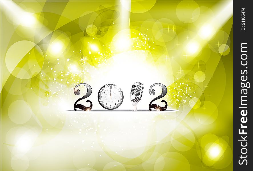 Abstract New Year Background With Spot Light