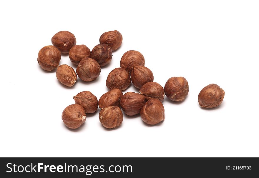 Peanuts on white background / 11
