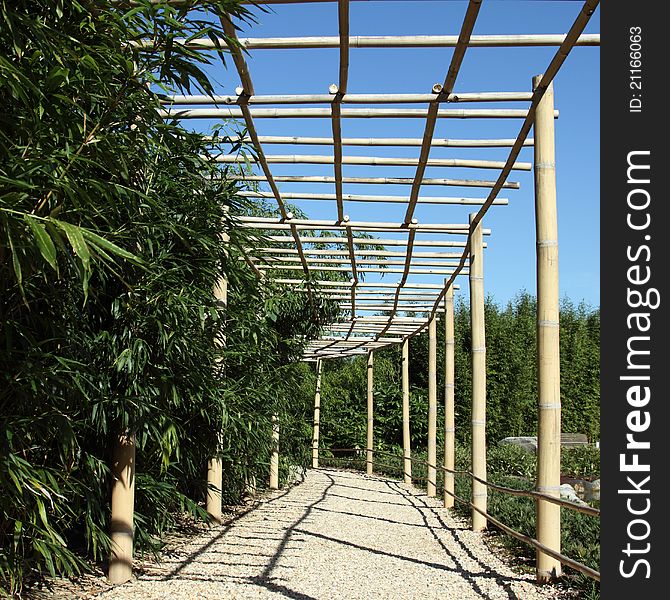 Details of a footpath in a zen garden