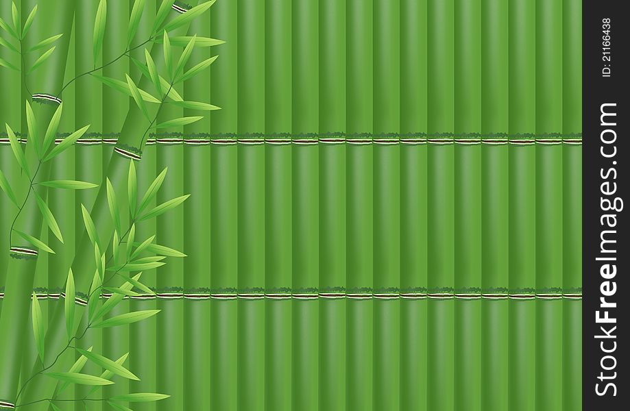 Bamboo background; think green poster