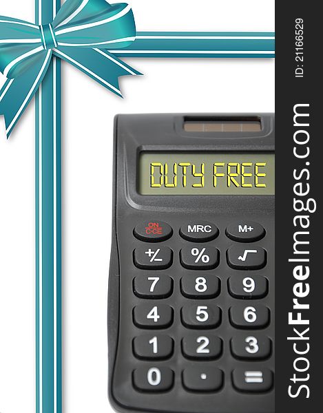 Duty free show on calculator. Duty free show on calculator