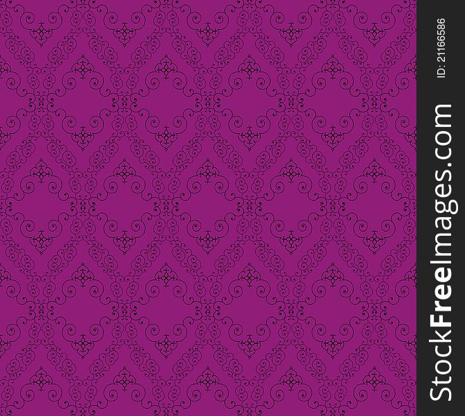 Seamless Abstract Purple Orient Pattern