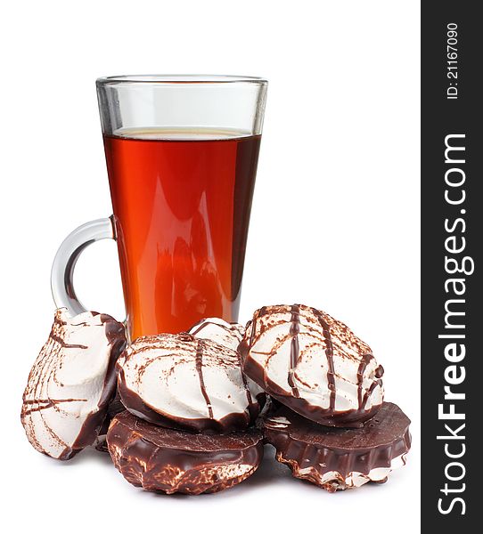 Color photo of biscuits and a cup of tea. Color photo of biscuits and a cup of tea