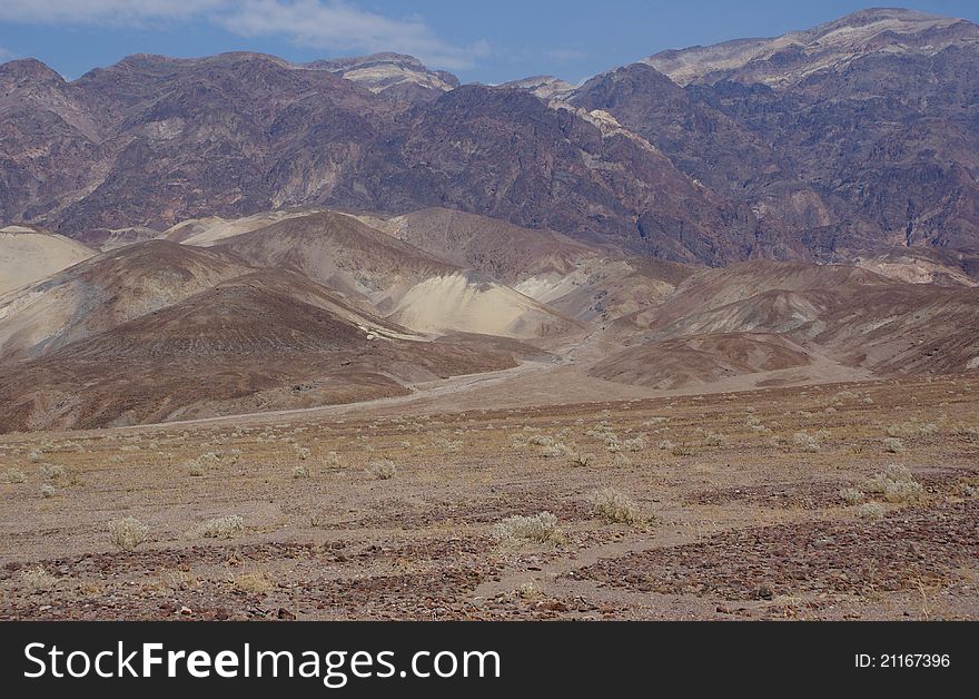 Mountain view from the badwater region of Death Valley