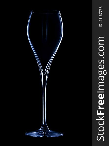 Empty Glass On Black Background