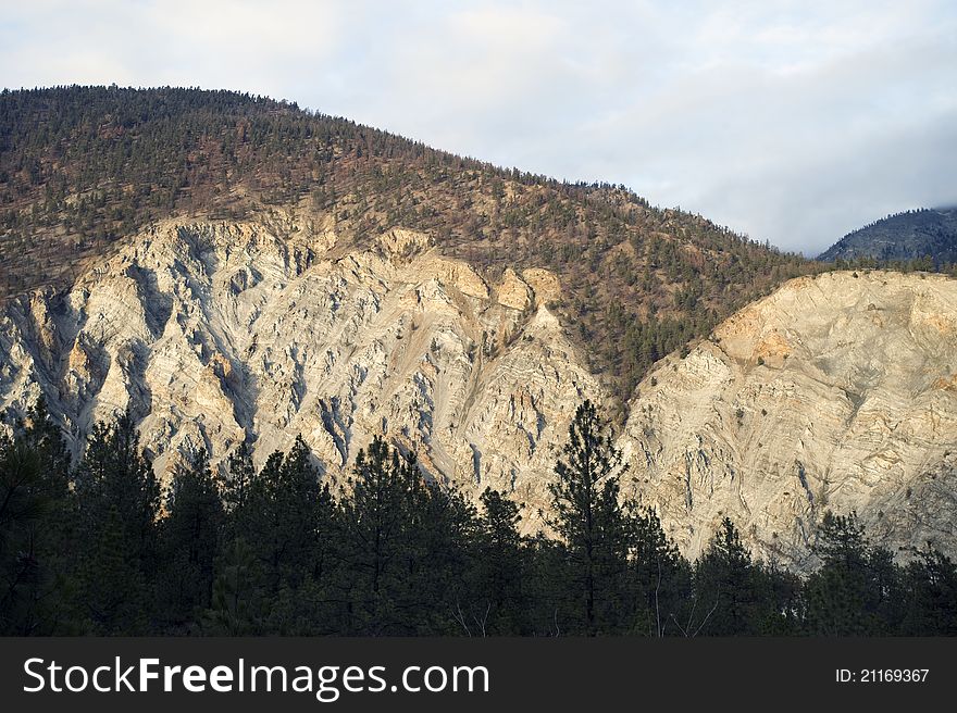Mountains by Marble Canyon in British Columbia. Mountains by Marble Canyon in British Columbia