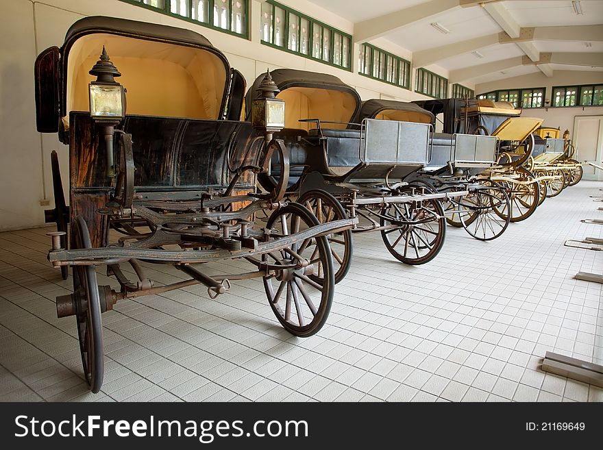 Old horse drawn carriage in Thailand