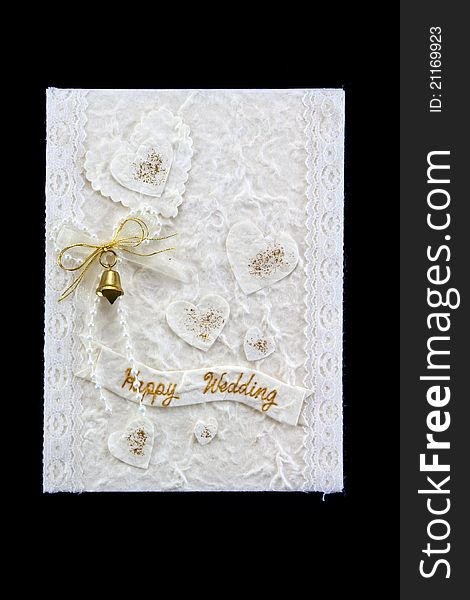 Happy Wedding Card With Mulberry Paper