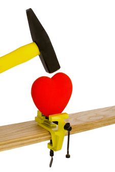 Photo With A Broken Heart Isolated Royalty Free Stock Photography Photo With A Broken Heart Isolated Royalty Free Stock Photography