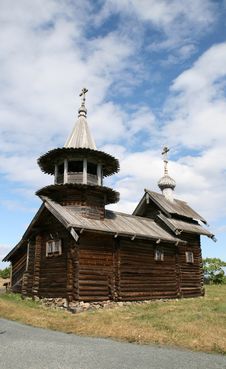Old Wooden Church On Kizhi Island Stock Photo
