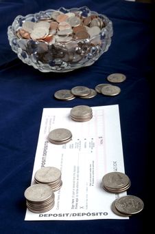 Coins For Deposit Royalty Free Stock Photo