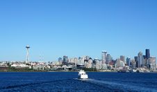 Seattle Downtown Viewed From Elliott Bay Stock Images Seattle Downtown Viewed From Elliott Bay Stock Images